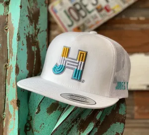 2021 Jobes Hats Trucker - All White Cap/ Tricolor Spring JH