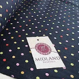 5mm Spot Polka Dots Multi Coloured Dress Craft 100% Cotton Poplin Fabric 45" M21