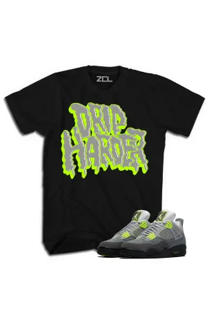 Air Jordan 4 Neon "Drip Harder" Tee