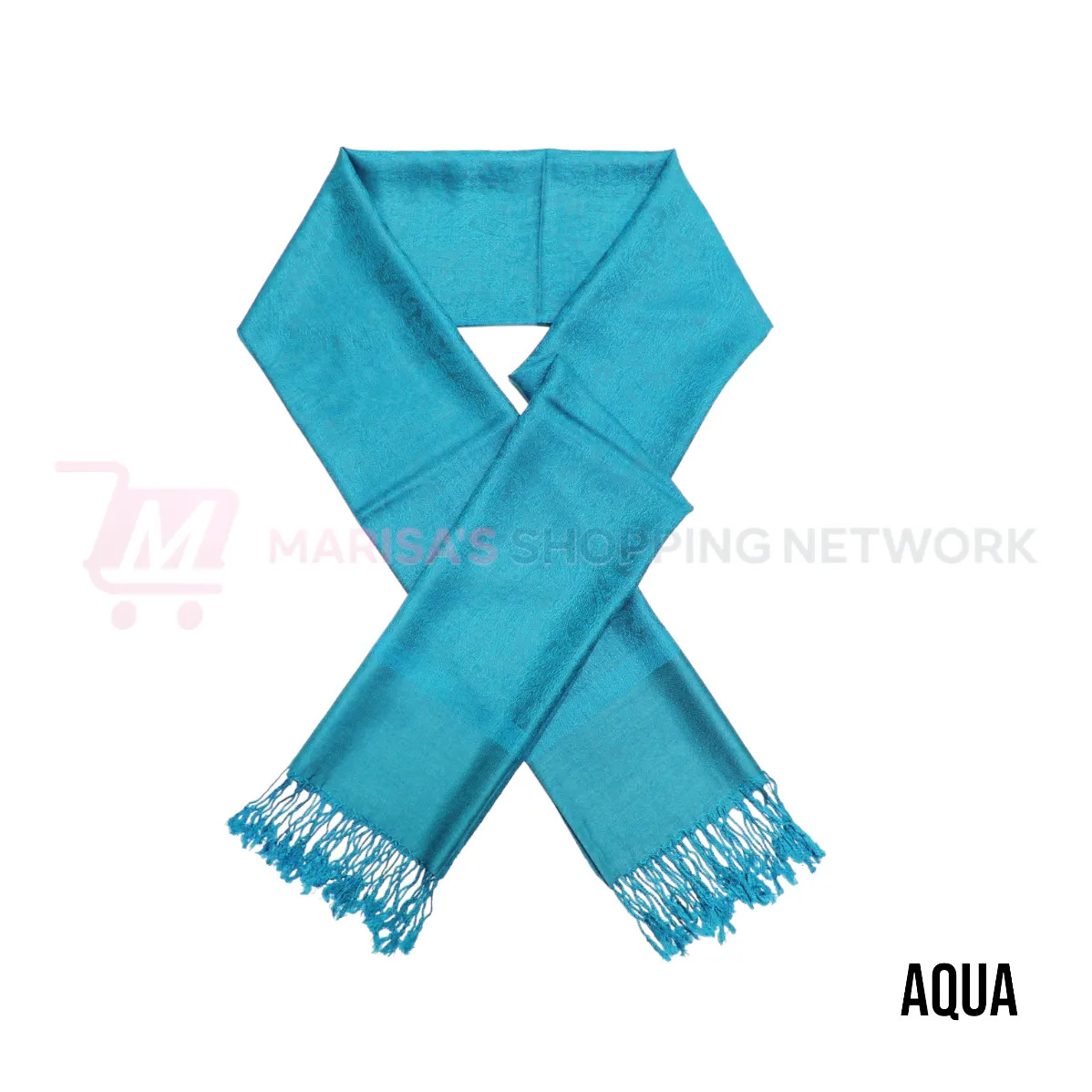 Aqua Paisley Pashmina Scarves