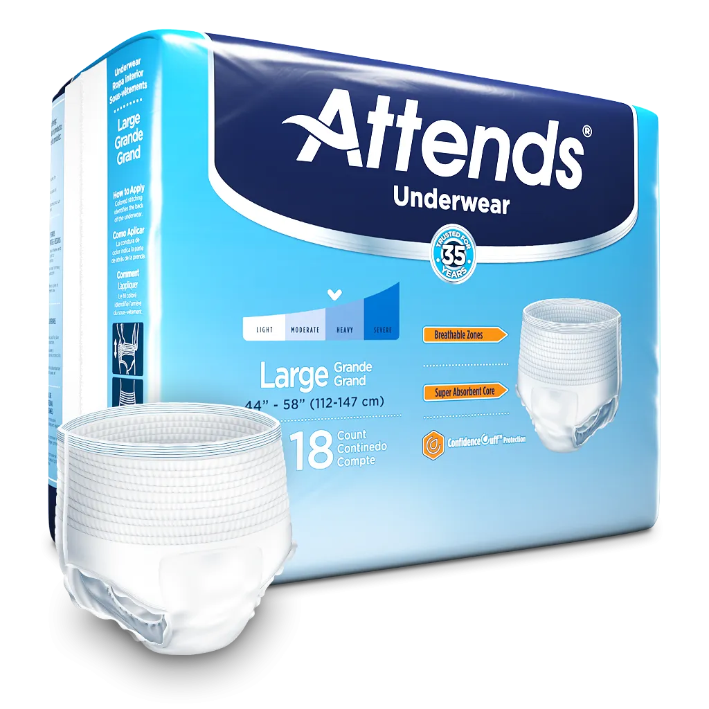 Attends Daytime Disposable Light Bladder Leak Incontinence Underwear