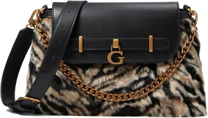 Bergen Crossbody Flap Bag GUESS, Tiger