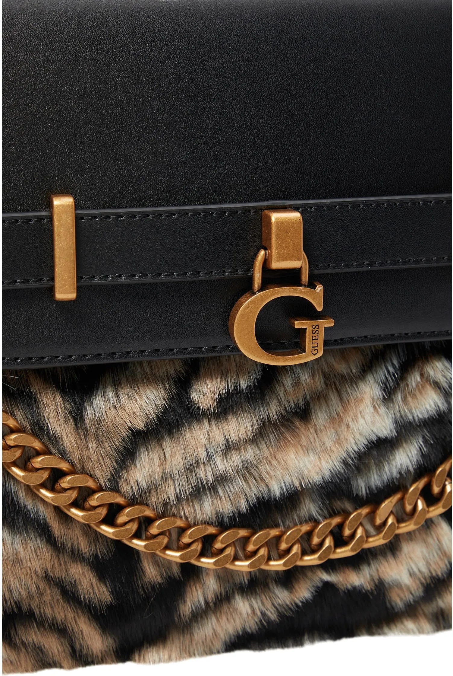 Bergen Crossbody Flap Bag GUESS, Tiger