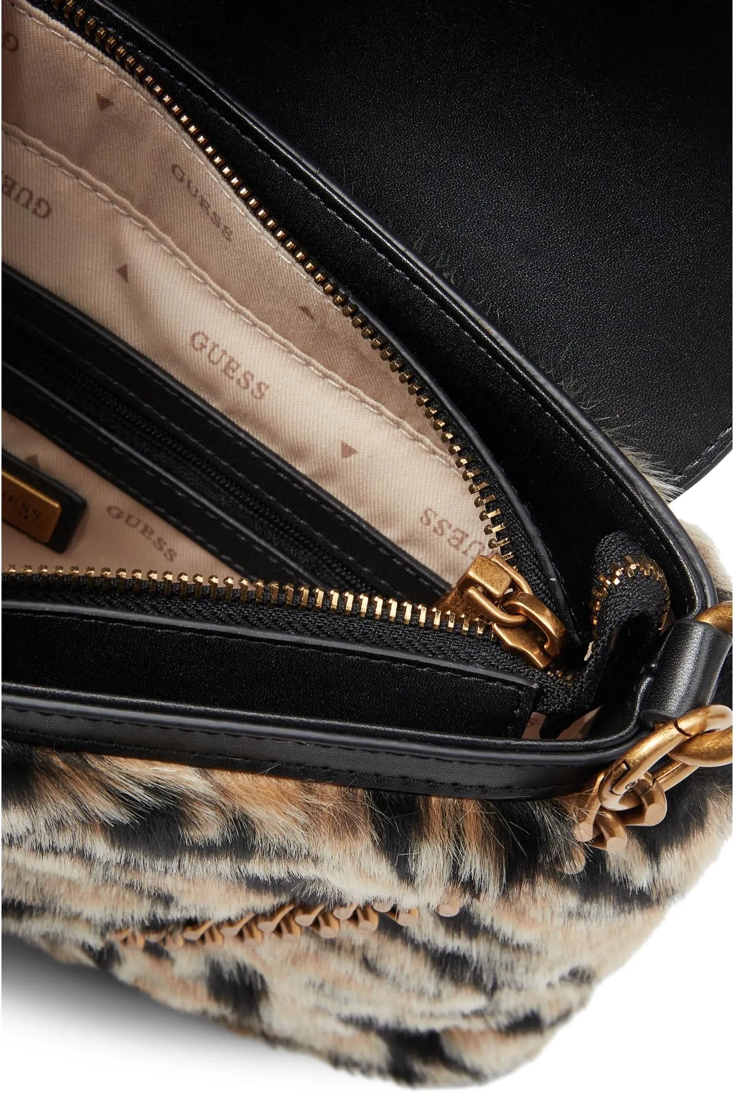 Bergen Crossbody Flap Bag GUESS, Tiger