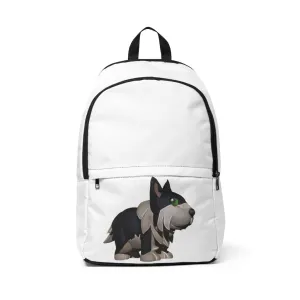 Black Dog Unisex Fabric Backpack