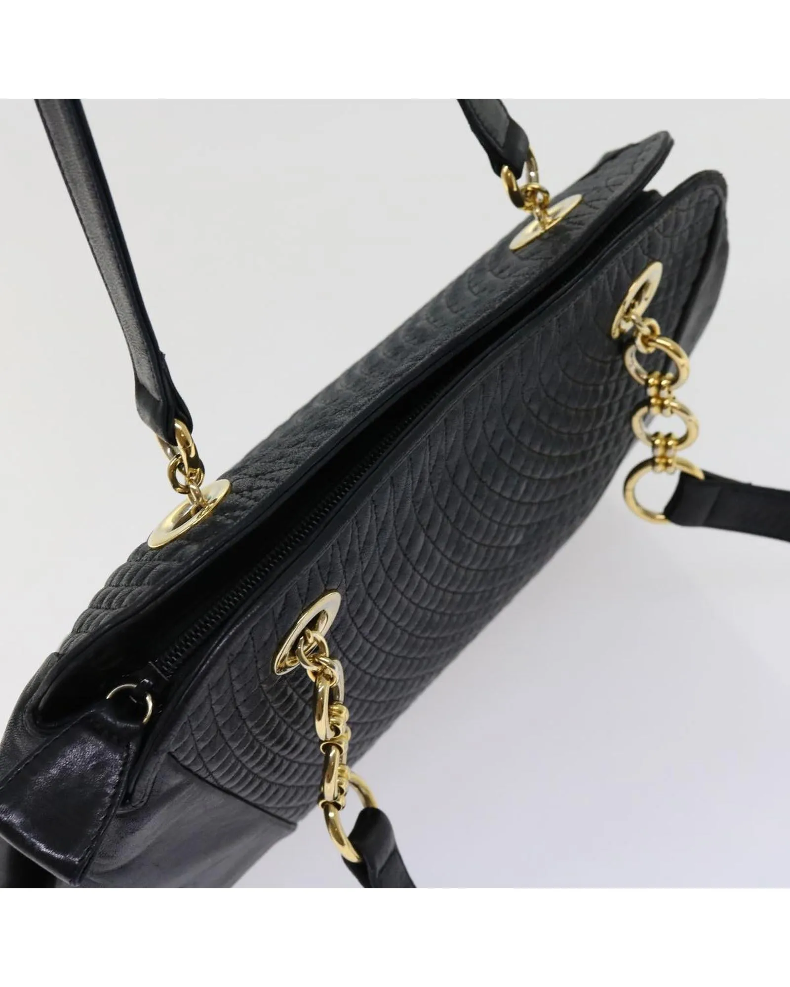 Black Leather Shoulder Bag by BALLY