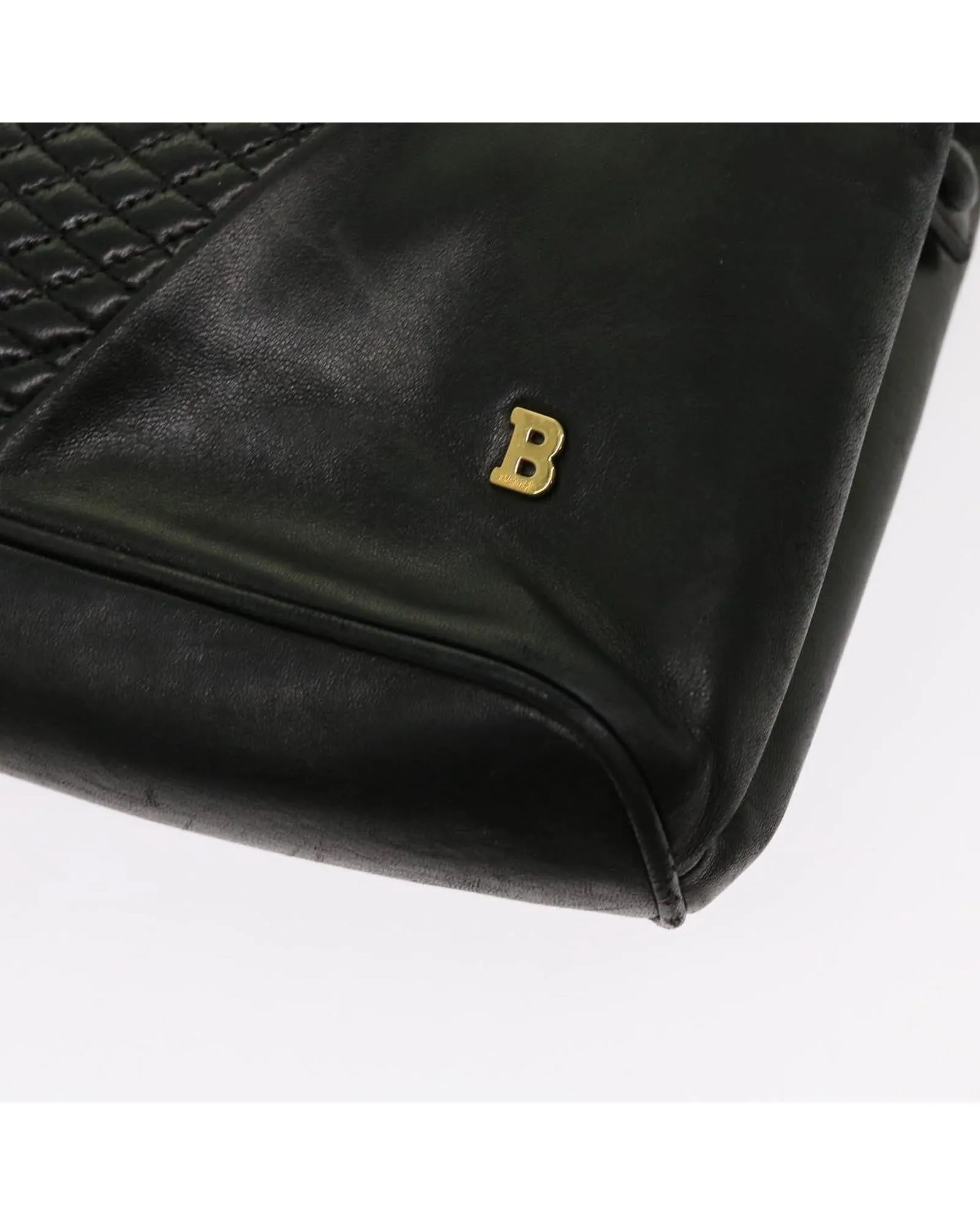 Black Leather Shoulder Bag by BALLY