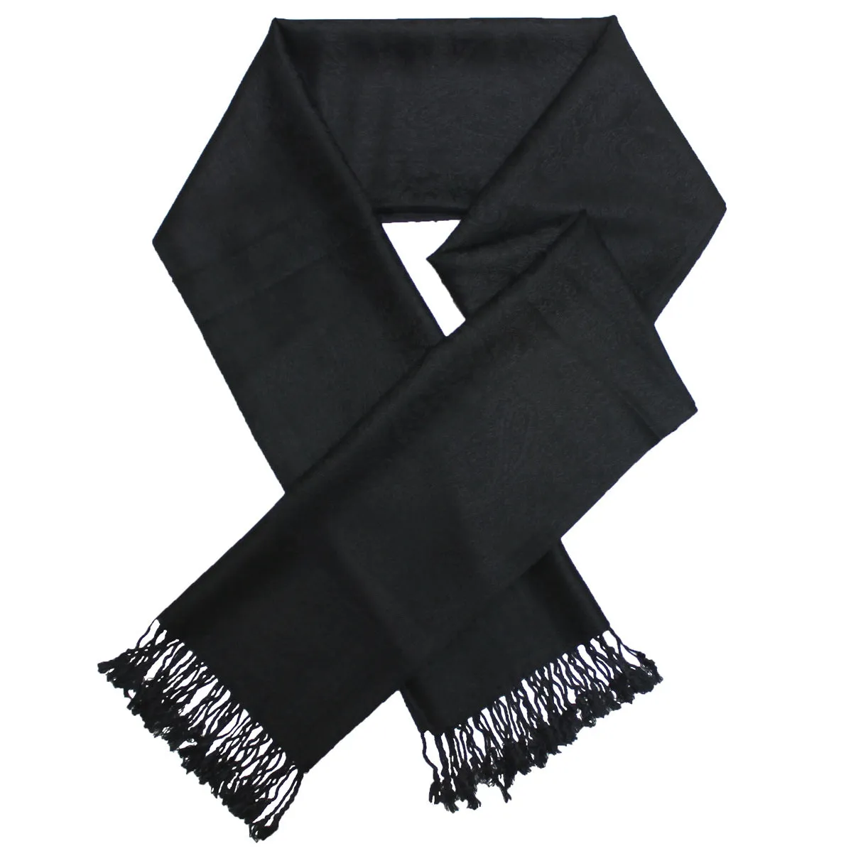 Black Paisley Pashmina Scarves