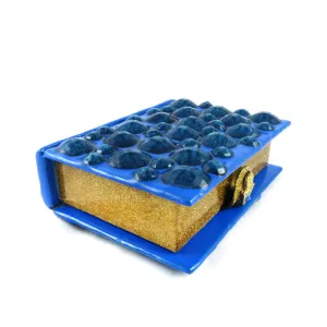 Blue Stone Resin Book Clutch