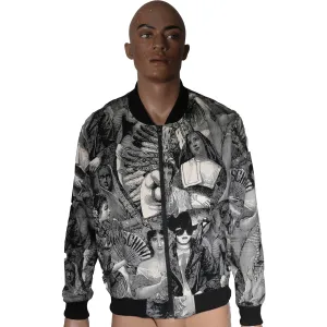 Bomber Jacket with historical image prints