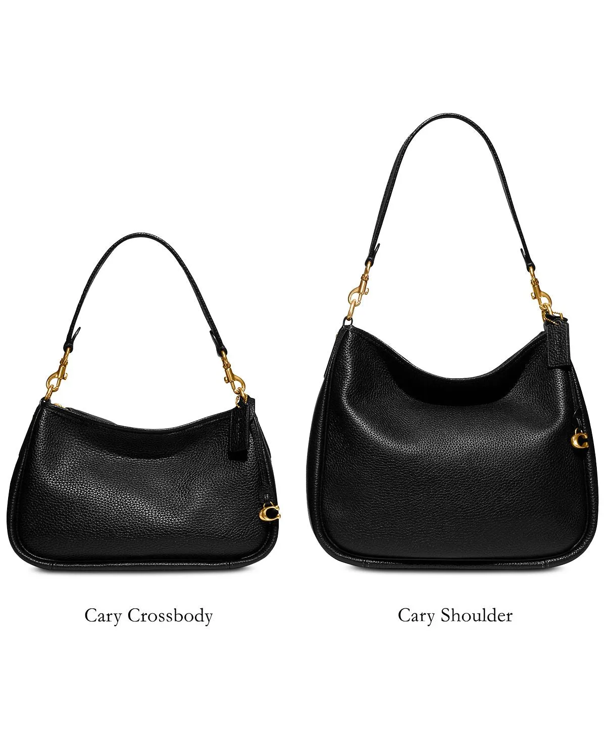 Cary Crossbody Bag in Soft Pebbled Leather with Removable Straps COACH, Black