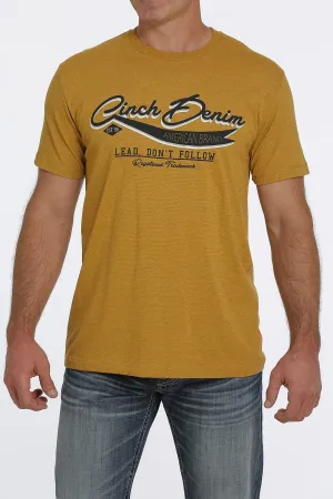 Cinch Mens Denim Tee - Gold - MTT1690512