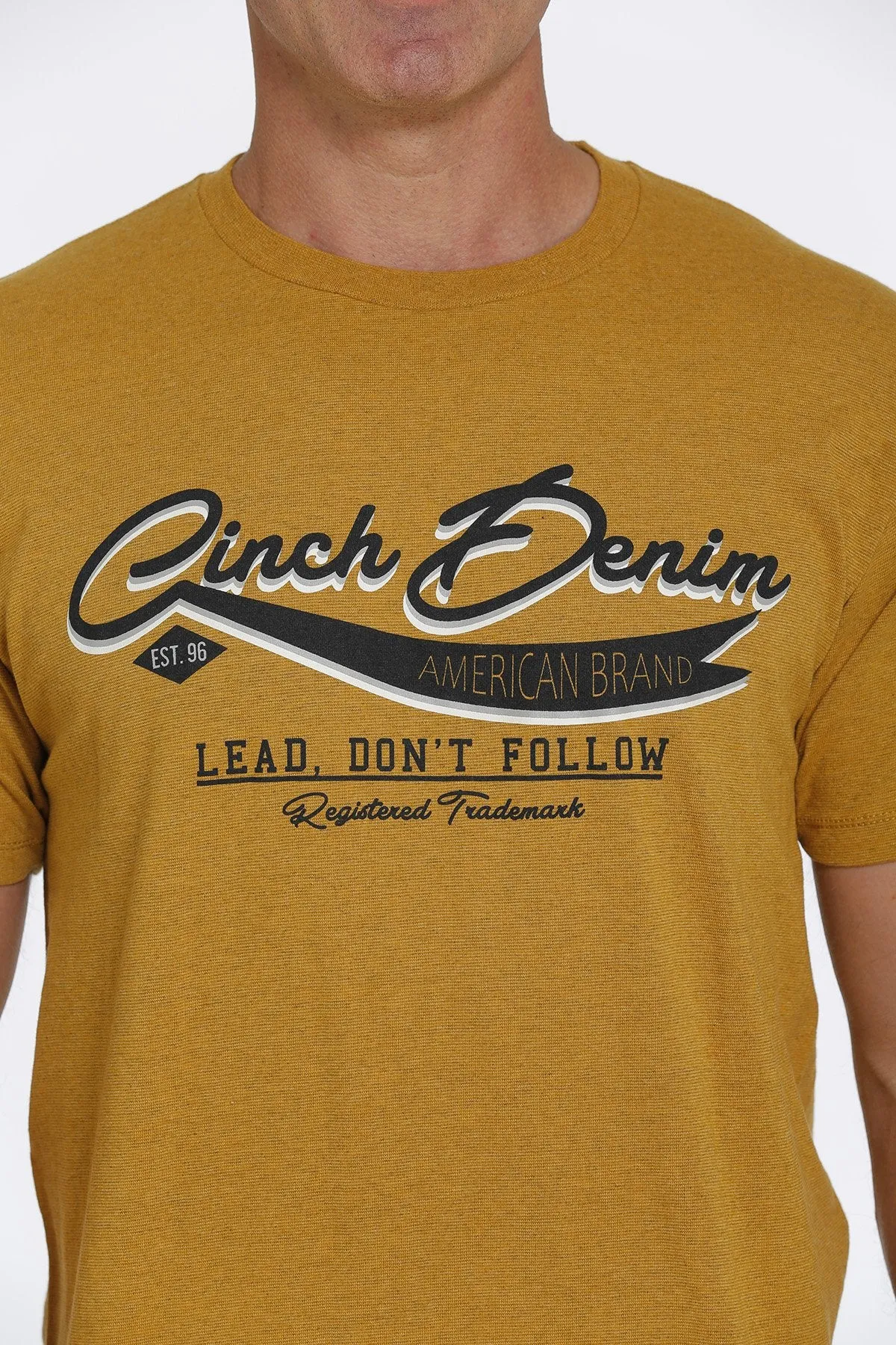 Cinch Mens Denim Tee - Gold - MTT1690512