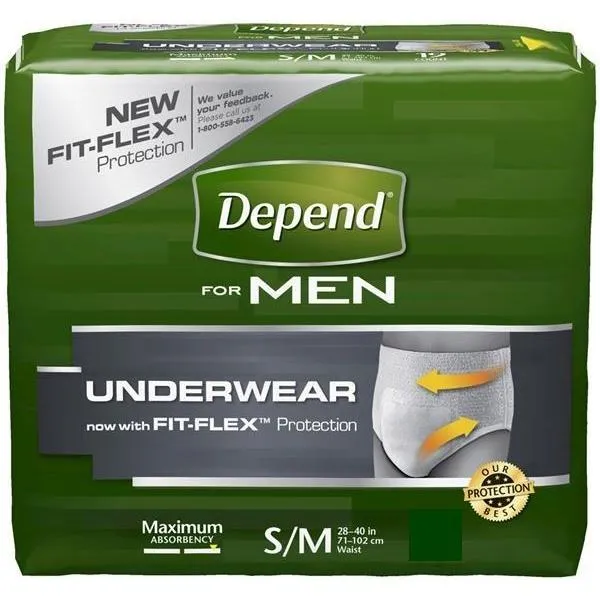 Depends FIT-FLEX Underwear for Men