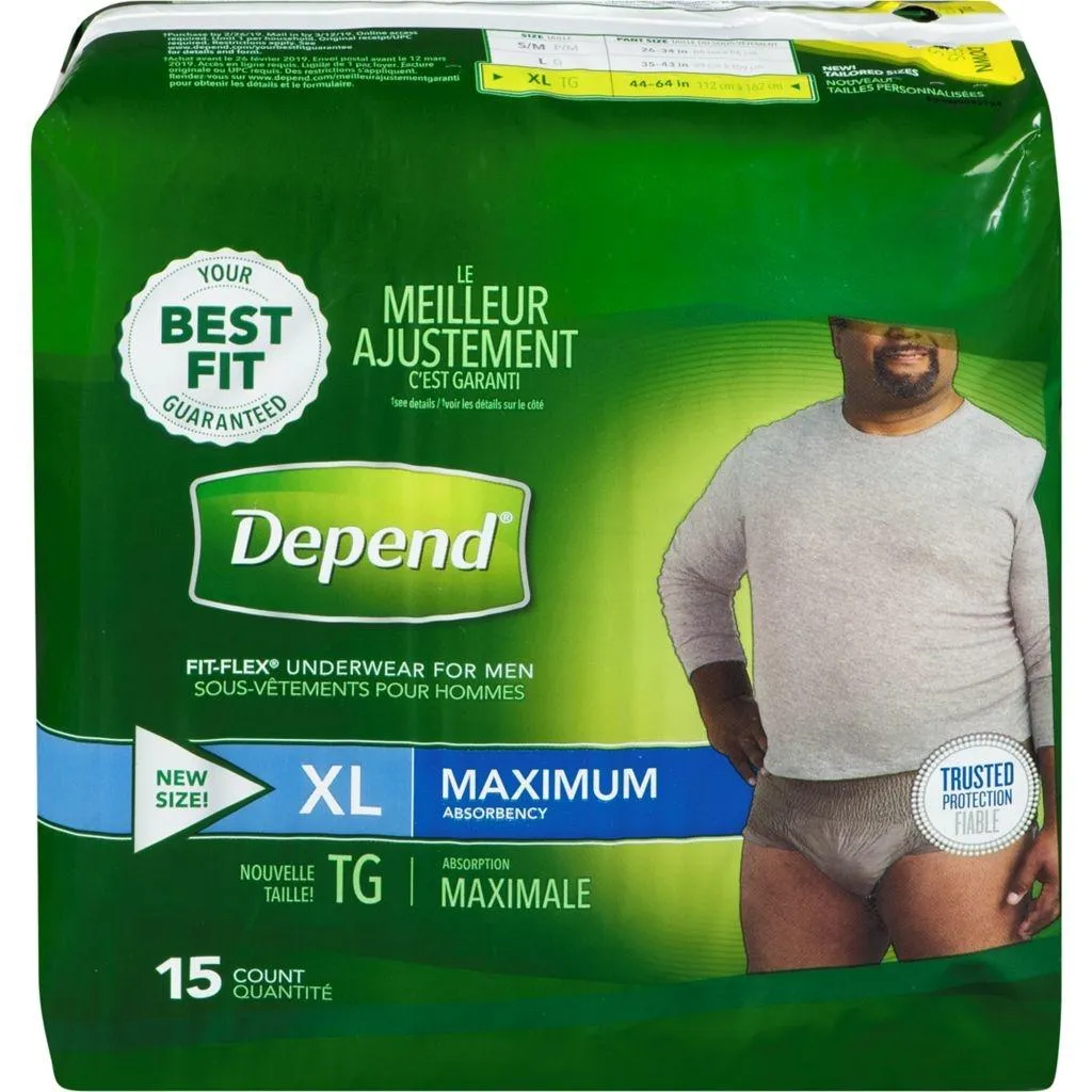 Depends FIT-FLEX Underwear for Men