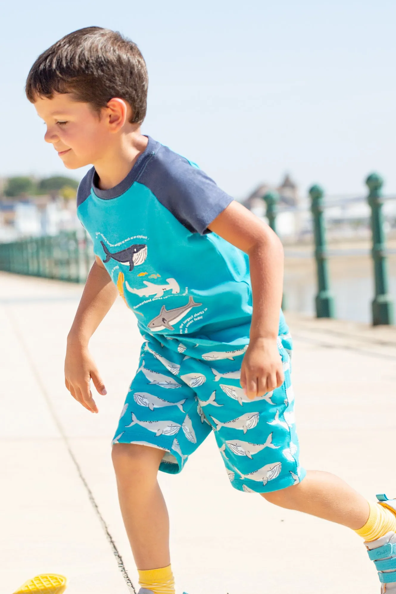 Frugi Switch Samson Printed Shorts Camper Whales