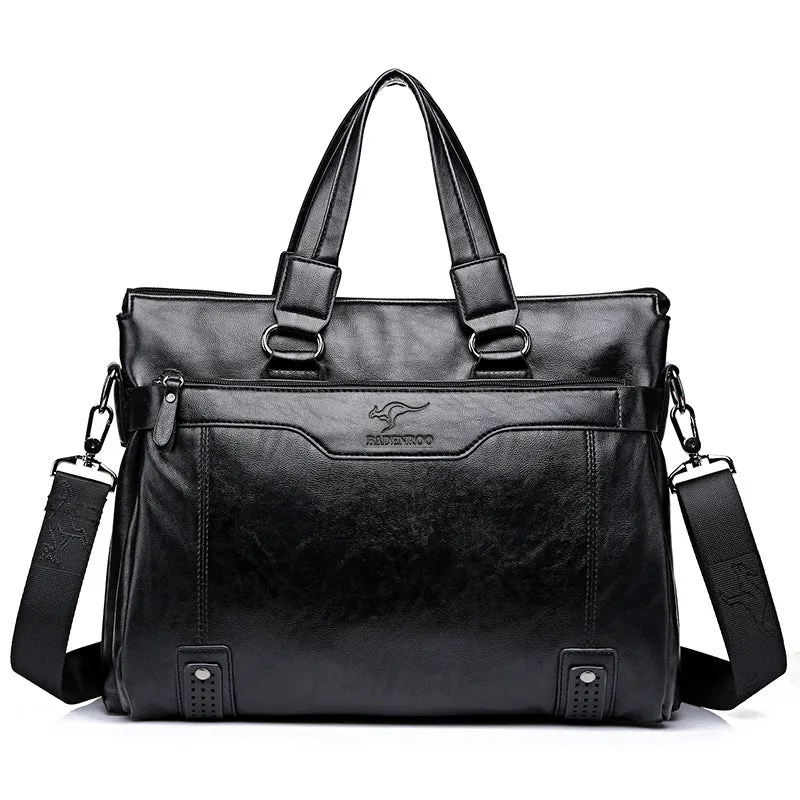 Horizontal large-capacity business document messenger bag