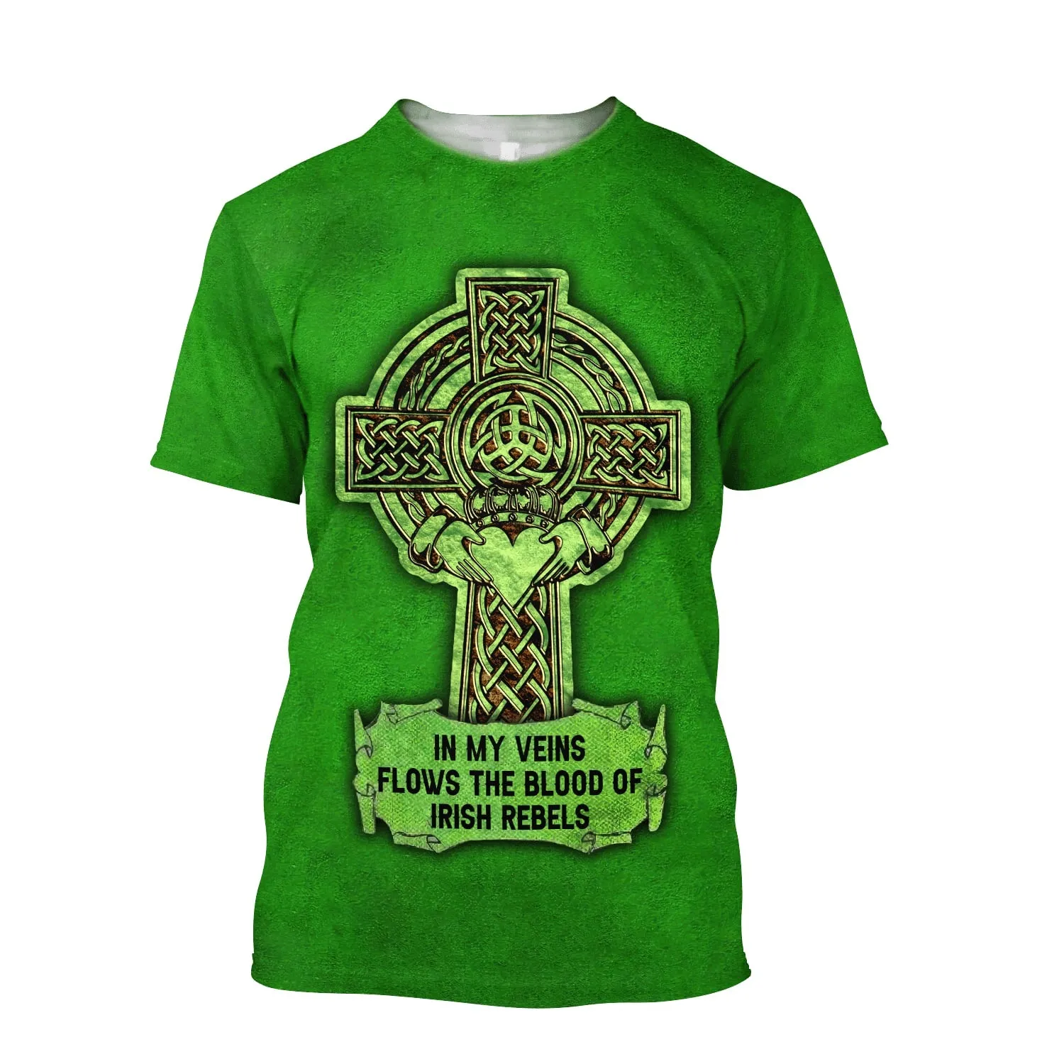 In My Veins Flow The Blood Of Irish Rebels Unisex Shirt - Christian 3D Shirt