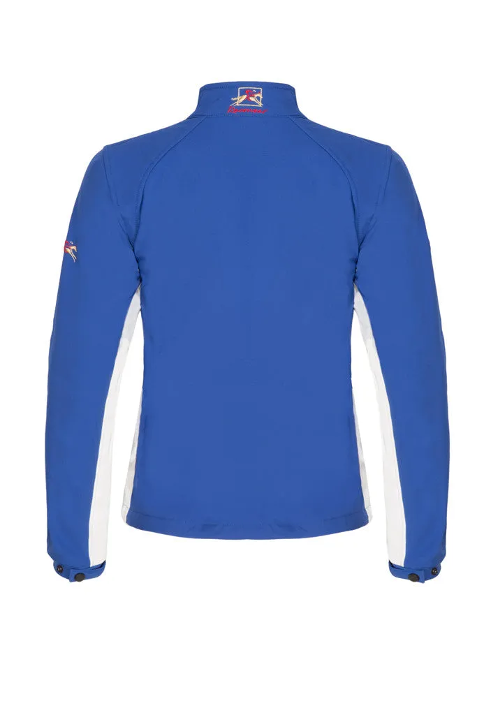 Kids Softshell Jacket - Royal Blue and White