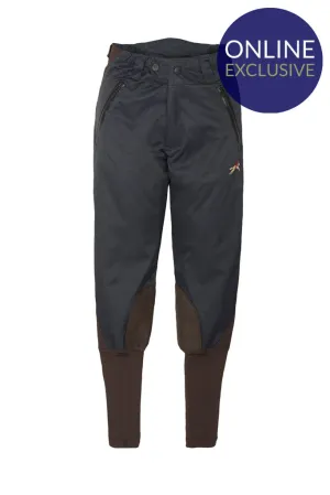 Kids Weatherproof Breeches - Navy and Chocolate