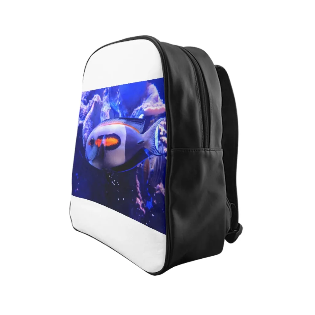 Light White Fish School Backpack