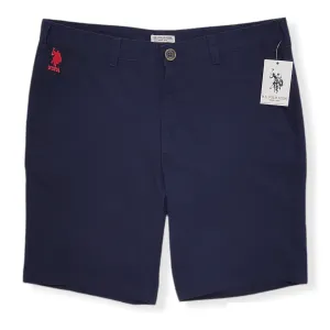 Men Gabardine USP Shorts - Dark Blue