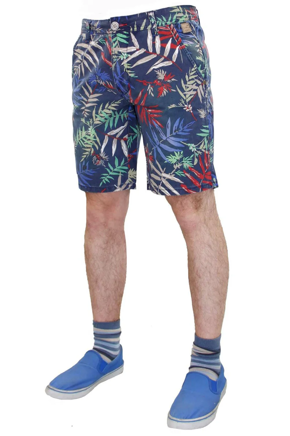 Mens Hawaiian Print Cotton Shorts