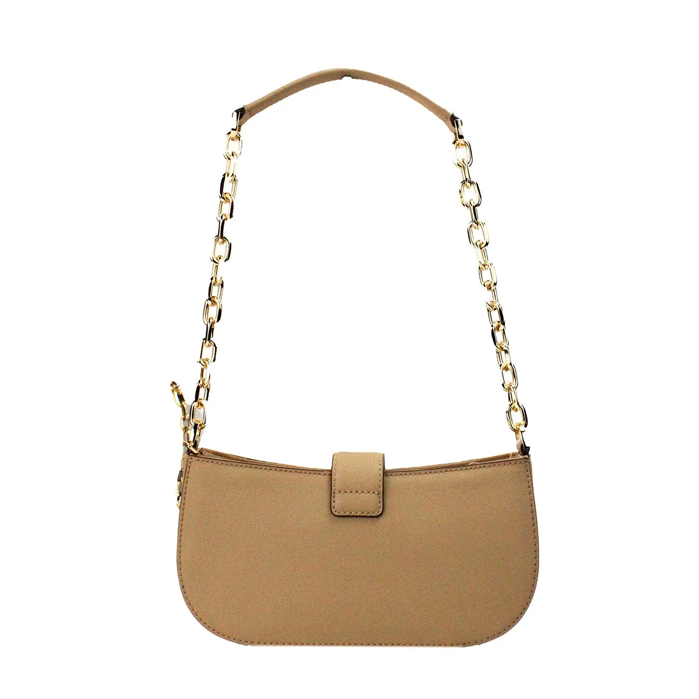 Michael Kors Carmen Small Camel Pouchette Shoulder Handbag