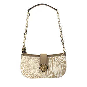 Michael Kors Carmen Small Camel Pouchette Shoulder Handbag