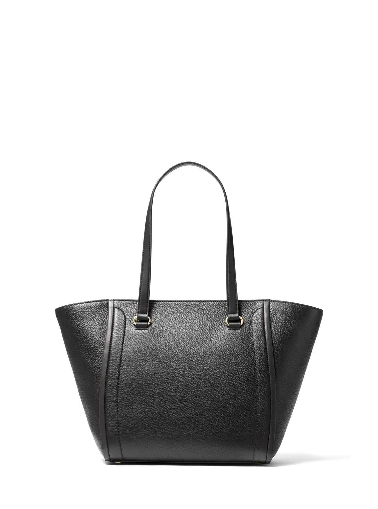 Michael Kors Women's Black Carine Medium Pebbled Leather Tote Bag