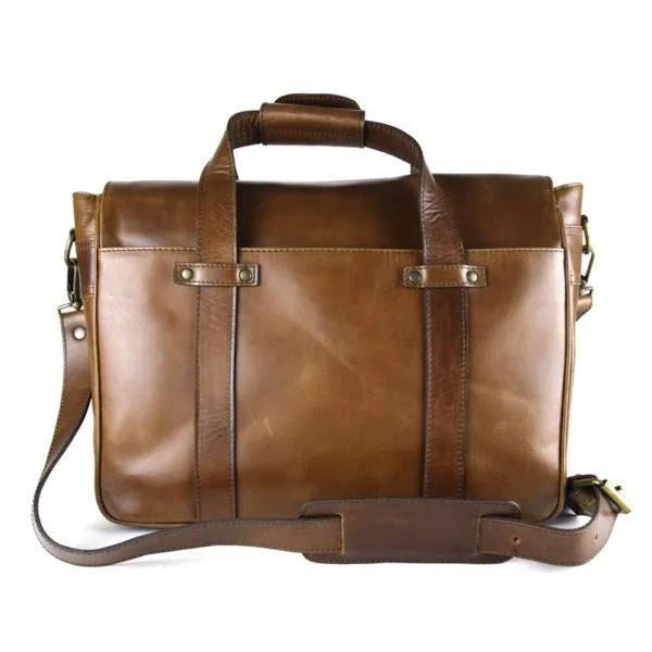 Montana Portfolio Briefcase in Chocolate Leather