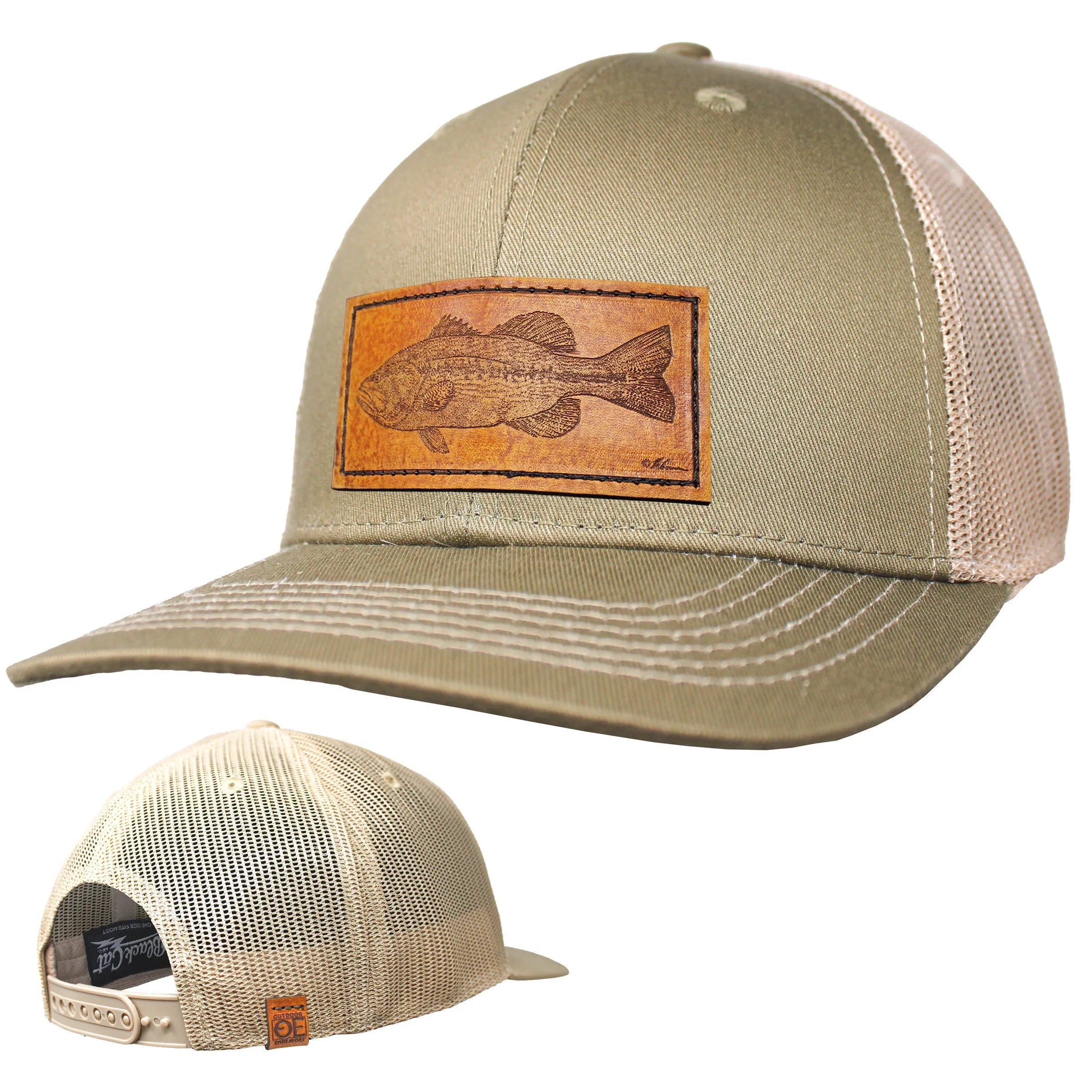 OE - Performance Trucker Hat - Bass Leather Patch