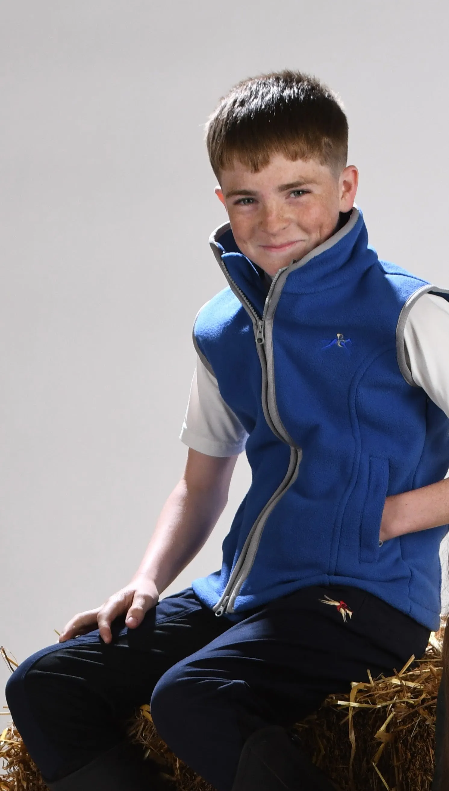 Paddock Fleece Waistcoat Royal Blue Childrens By Pc Racewear