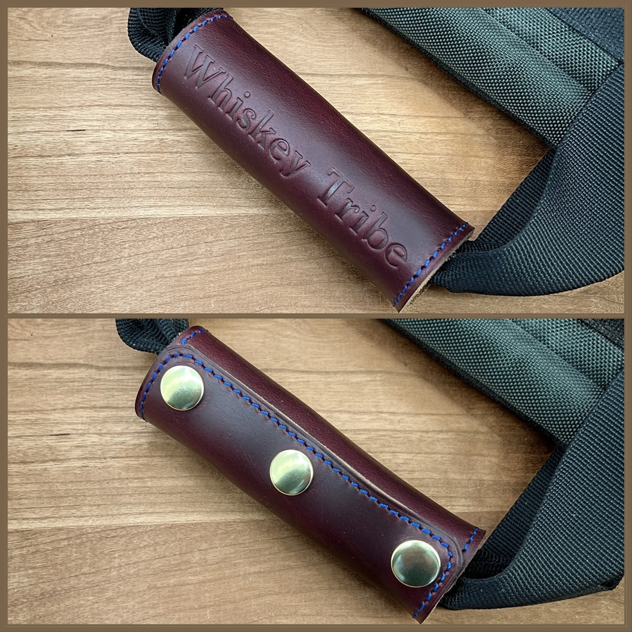 Personalized Luggage Handle Cover in Horween Leather | Handmade to Order