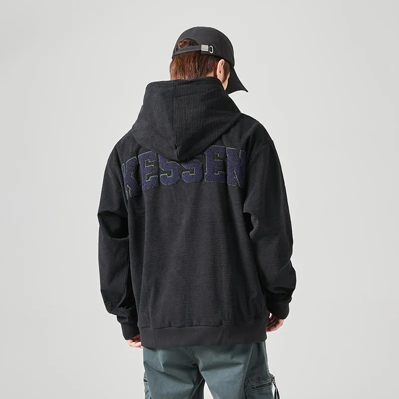 Pullover Loose Fit Hooded Black Hoodie