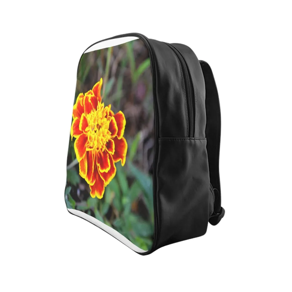 Red and Yellow Flower School Backpack