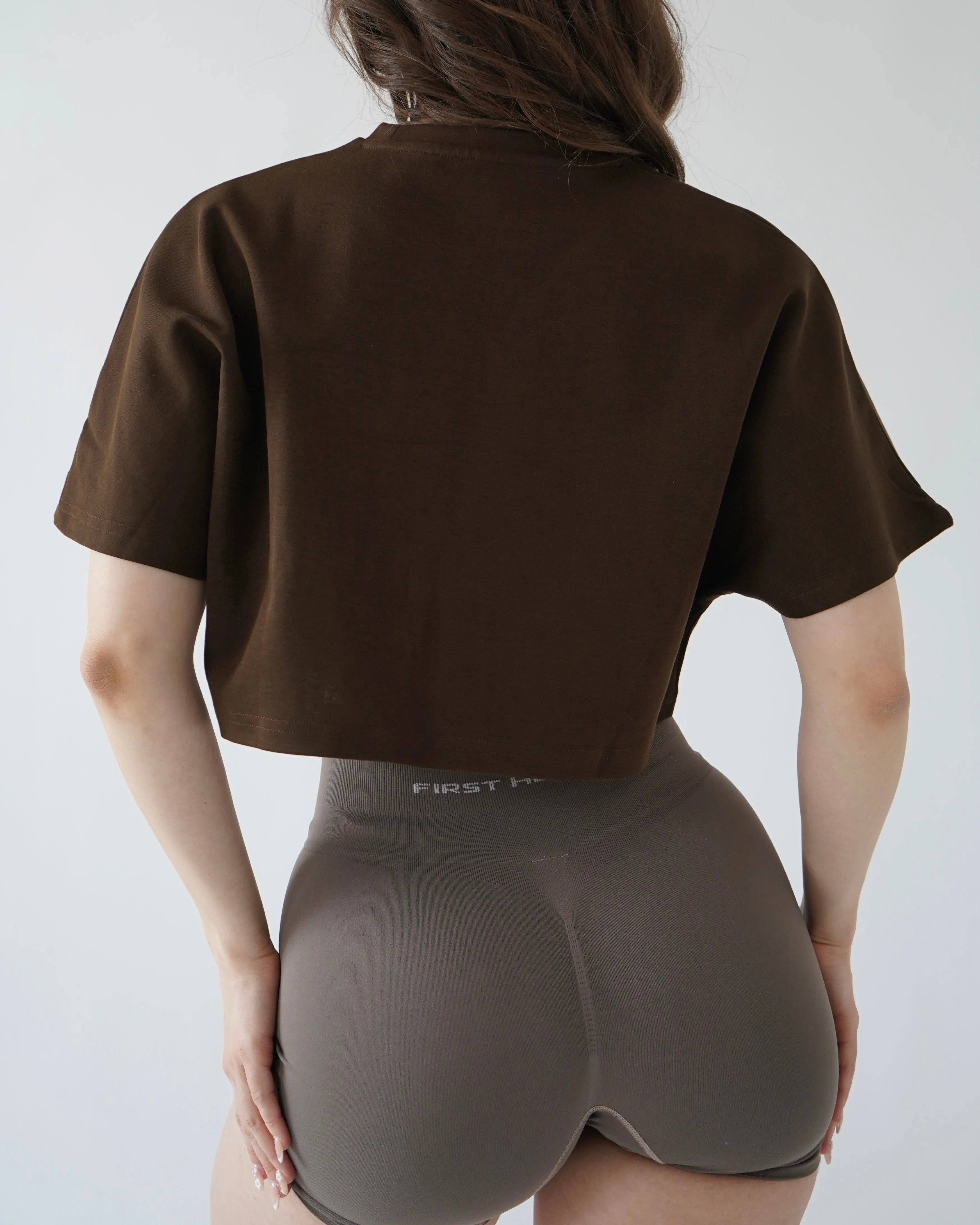 Relaxed Crop Top - Espresso