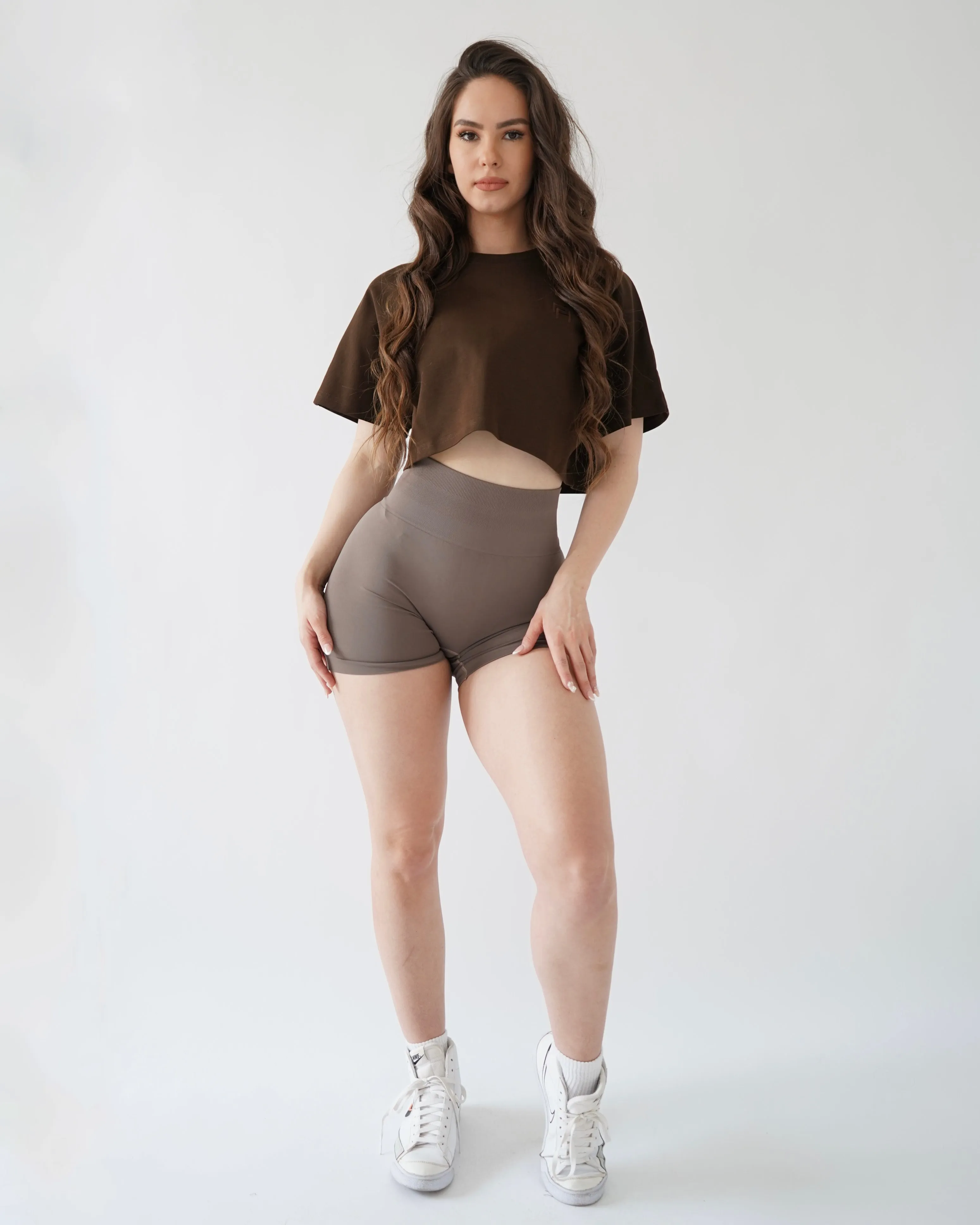 Relaxed Crop Top - Espresso