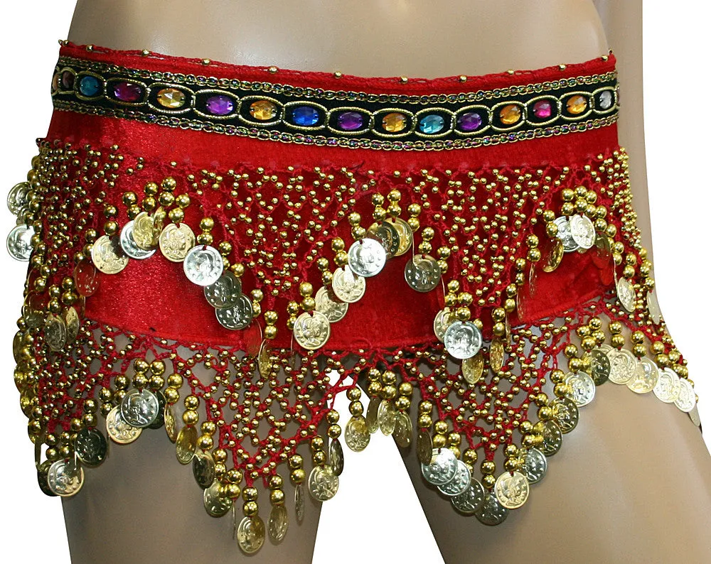 Sequins Jewelry Charms Belly Dance Hip Scarves