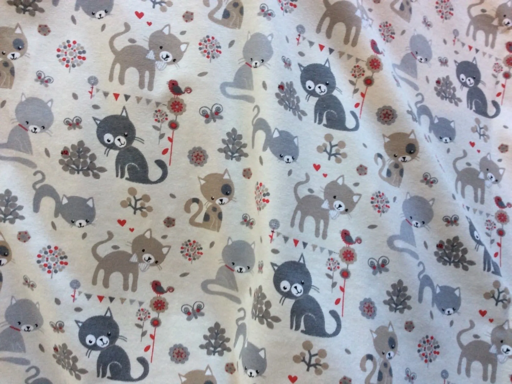 SMALL CATS Patterned  Stretch Jersey - Soft Jersey Fabric - 155 cm - 290gsm