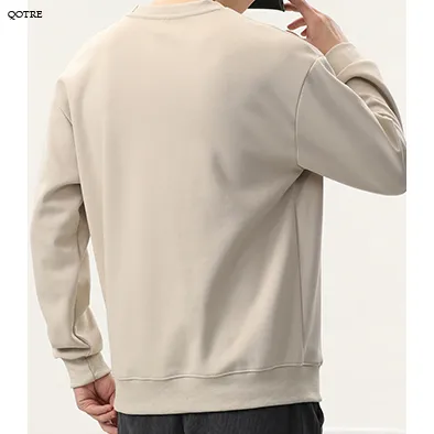 Solid Color Loose Fit Drop Shoulder Crew Neck Sweatshirt