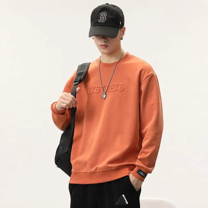 Solid Color Loose Fit Drop Shoulder Crew Neck Sweatshirt