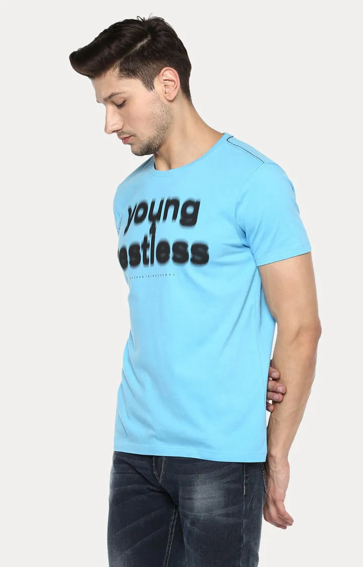 Spykar Aqua Printed Slim Fit Men T-Shirts