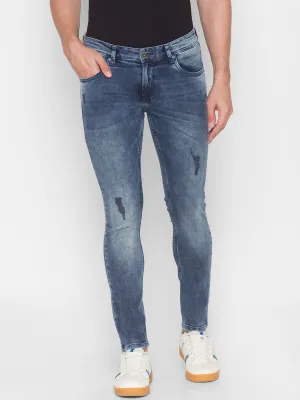 Spykar Grey Cotton Men Jeans (Super Skinny)