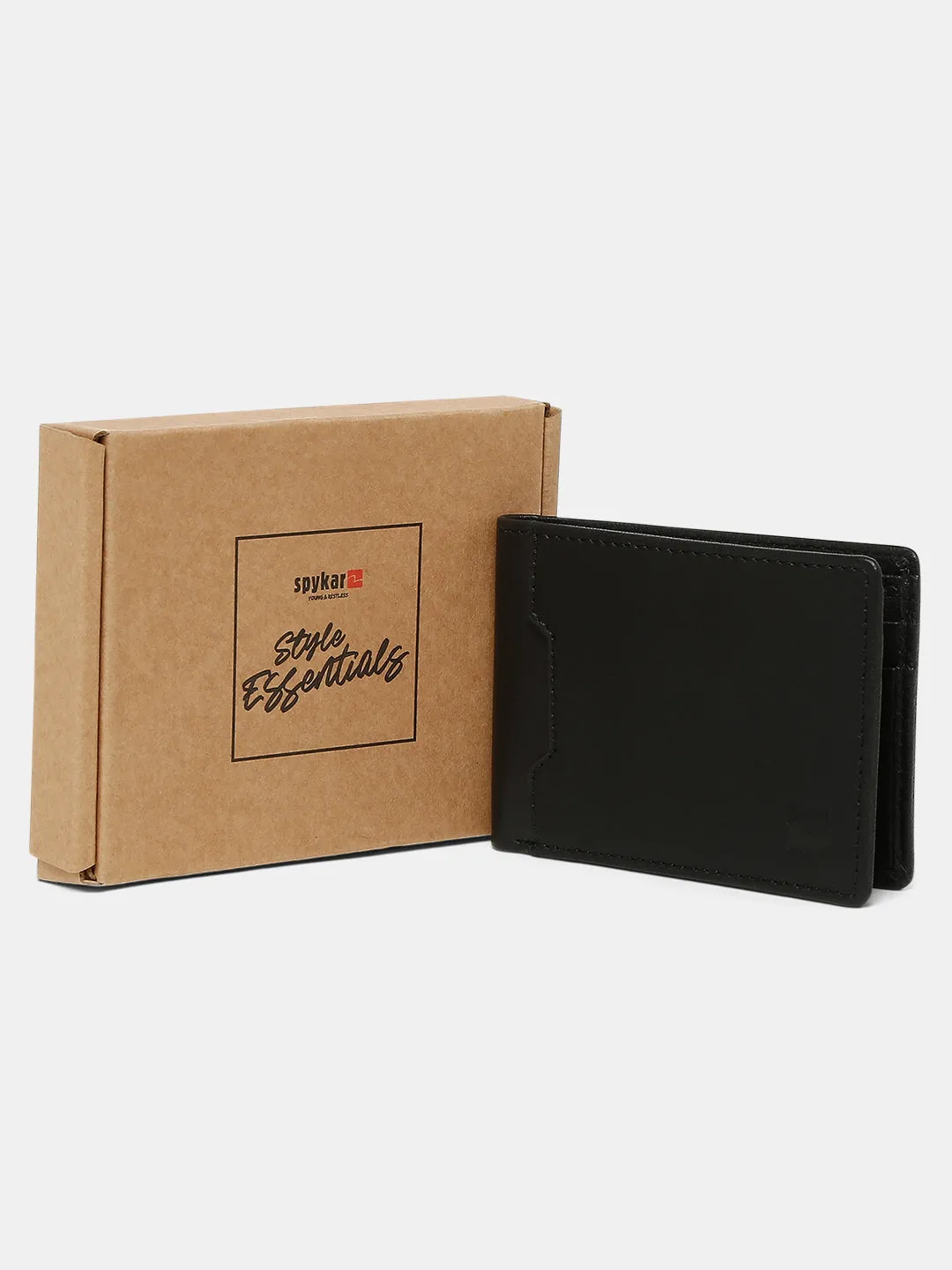 Spykar Men Black Leather Wallet