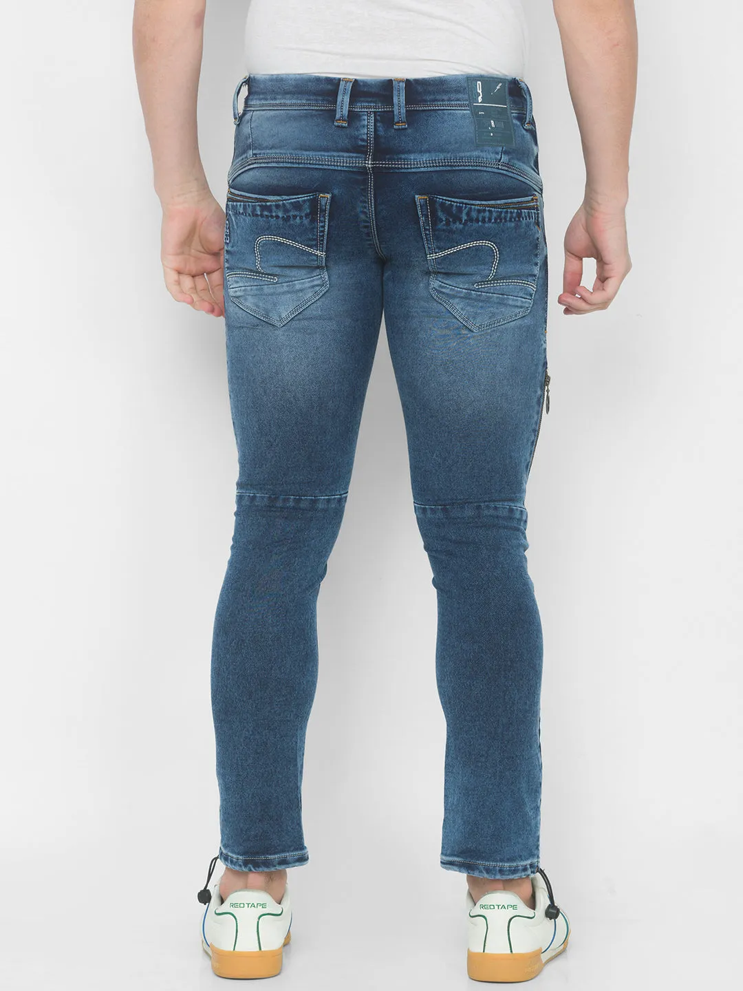 Spykar Men Mid Blue Slim Fit Mid-Rise Jeans (Kano)