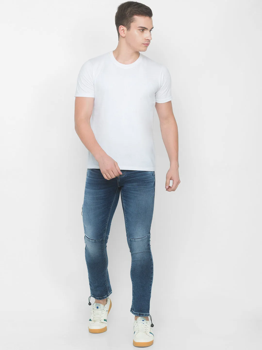 Spykar Men Mid Blue Slim Fit Mid-Rise Jeans (Kano)