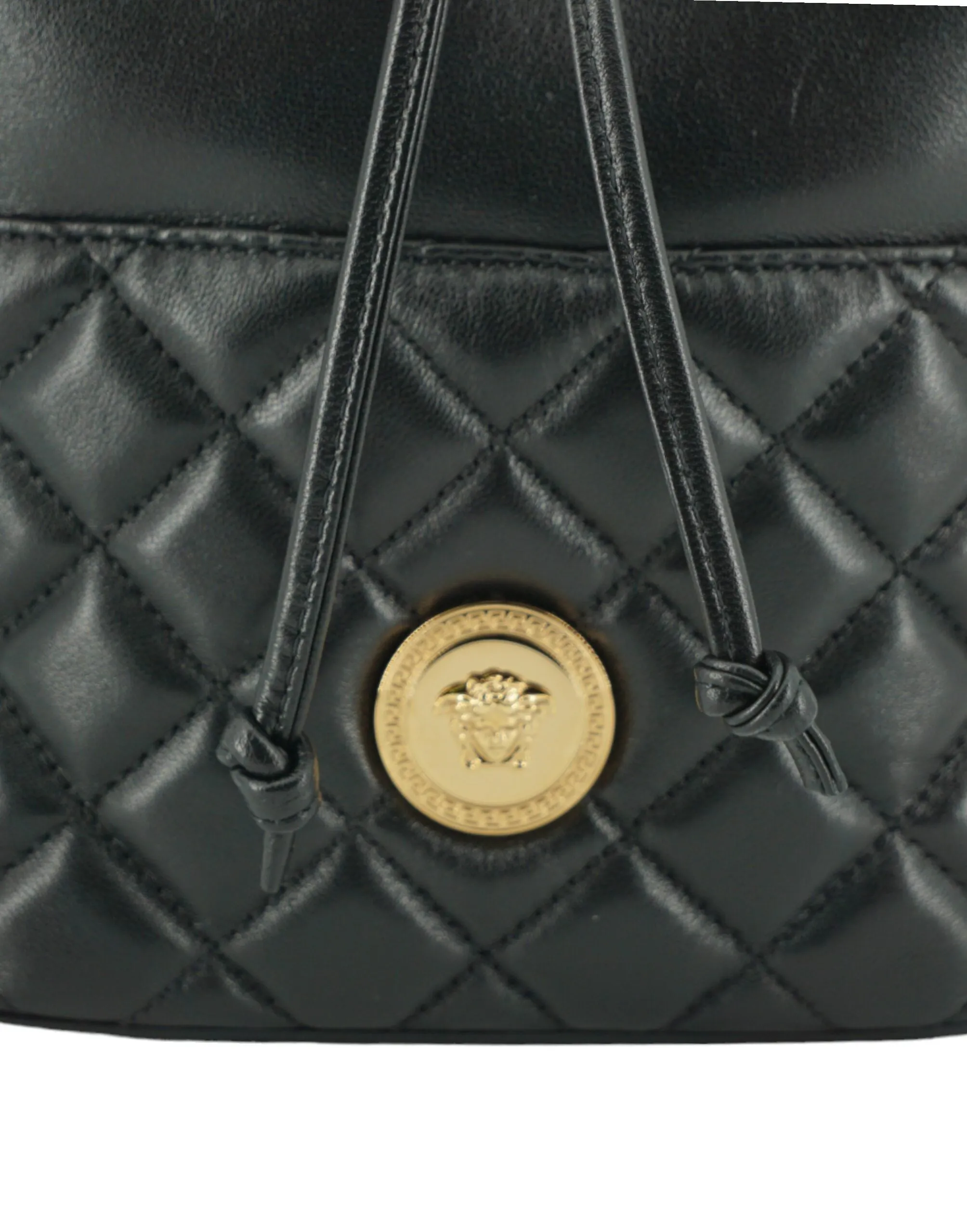 Versace Black Small Bucket Shoulder Bag