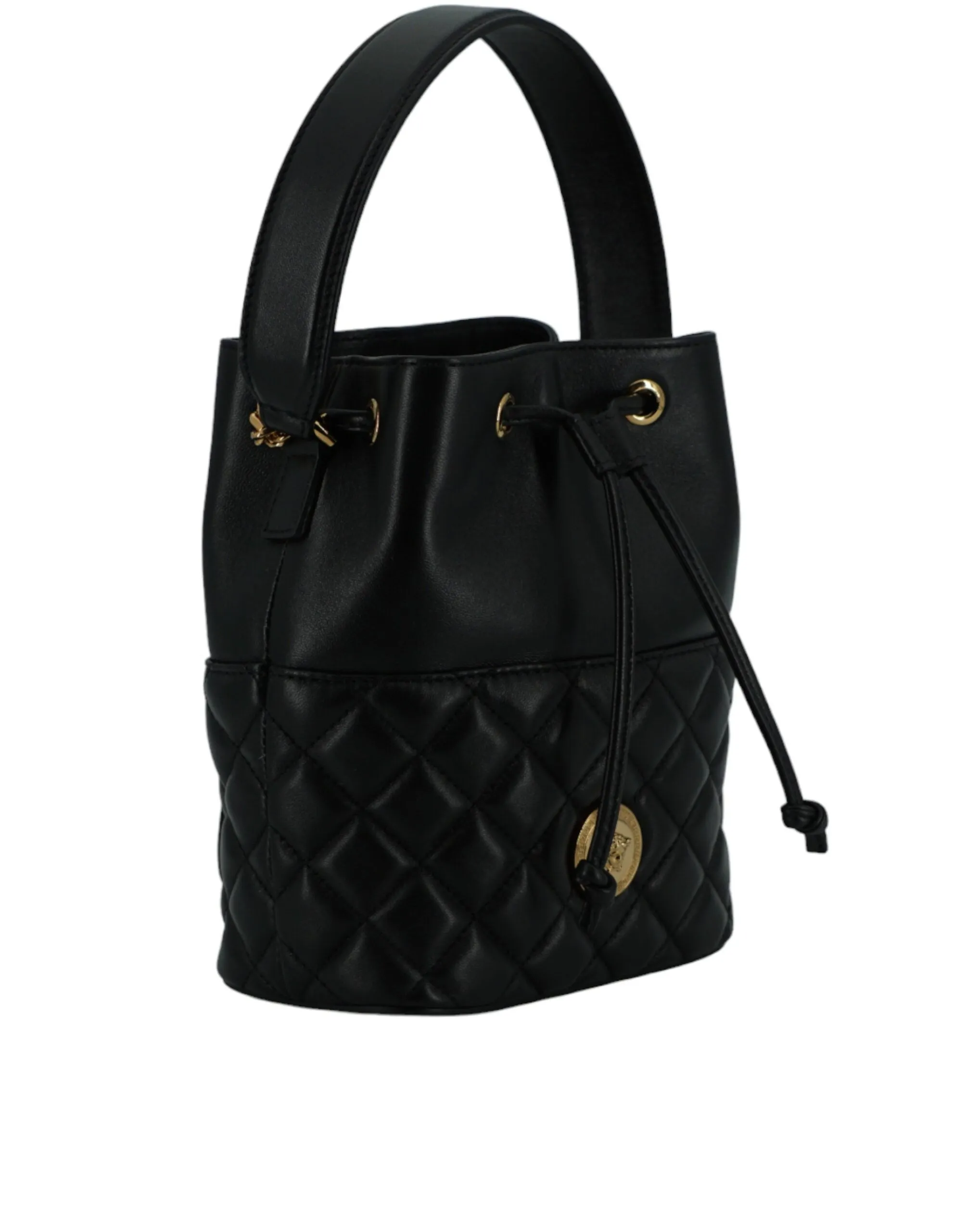 Versace Black Small Bucket Shoulder Bag