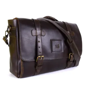 Wyoming Portfolio Briefcase in Chocolate Leather